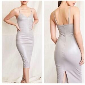 Faux Leather Party Dress size small